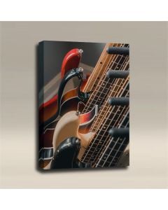 AcousticART Curated Music Collection #M3P4 Rack of Guitars - Size: 36" L x 24" W x 2" - Portrait