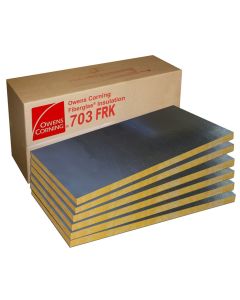 Owens Corning 703 FRK Rigid Fiberglass Foil-Faced Insulation 2" thick (6 panels per case)