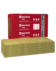 Rockwool® Mineral Wool 60 Acoustic Insulation - 6Lbs 48"x24"x2" Case of 6