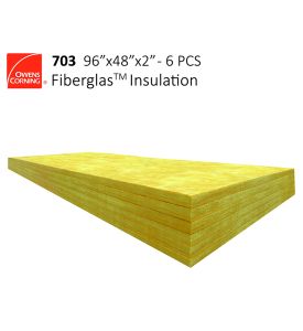 OWENS CORNING 703 rigid fiberglass 8'x4' panels 2" inch thick 6pk