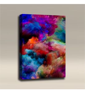 AcousticART Curated Abstract Art Collection #A3P6 Dreams of Colorful Clouds - Size: 36" L x 24" W x 2" - Portrait