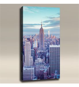 AcousticART Curated Cities Collection #C4P2 Empire State Building - Size: 48" L x 24" W x 2" - Portrait