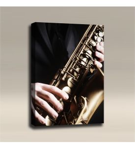 AcousticART Curated Music Collection #M3P2 Jazz Saxophone - Size: 36" L x 24" W x 2" - Portrait