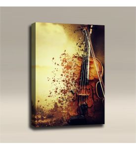 AcousticART Curated Music Collection #M3P1 Cello Snapped from Existence - Size: 36" L x 24" W x 2" - Portrait