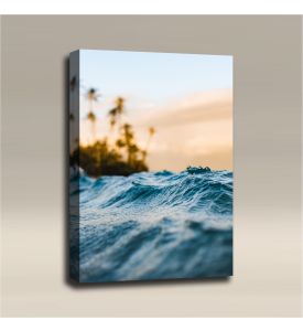 AcousticART Curated Nature Collection #N3P5 Sunset Wave - Size: 36" L x 24" W x 2" - Portrait