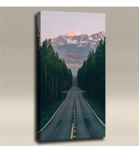 AcousticART Curated Nature Collection #N4P1 Road to Grand Tetons - Size: 48" L x 24" W x 2" - Portrait