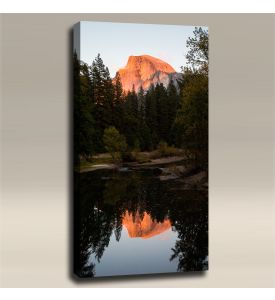 AcousticART Curated Nature Collection #N4P3 Half Dome Sunset - Size: 48" L x 24" W x 2" - Portrait