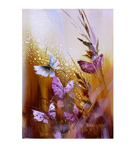 Butterflies Painting with oil paints - ID # 109467323