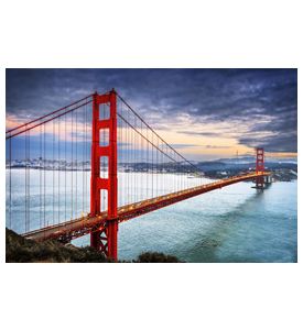 famous Golden Gate Bridge San Francisco at night 2 - ID # 164824934