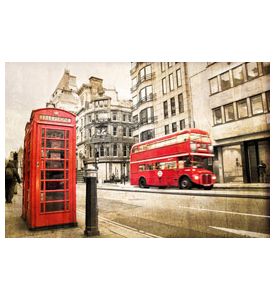 Fleet street vintage sepia texture London UK - ID # 203838595