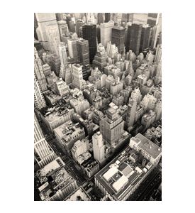 New York City Manhattan skyline aerial view black and white 2 - ID # 75283711