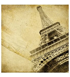 Vintage Paper With Eiffel Tower - ID # 11389266