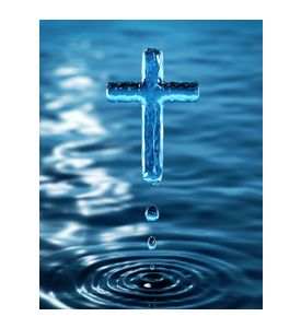 Holy Cross Of Water Ripple - Religious Metaphor - ID # 20600656