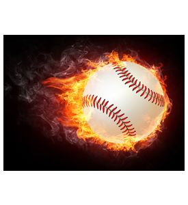 Baseball Ball On Fire - 2D Graphics  - ID # 21953956