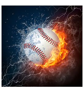 Baseball Ball On Fire And Water - 2D Graphics  - ID # 25479552