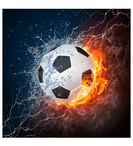 Soccer Ball On Fire And Water - 2D Graphics - ID # 25479762