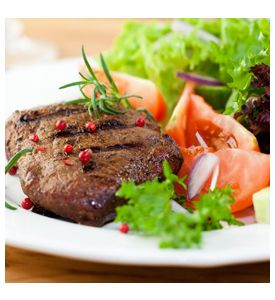 Grilled Steak With Fresh Vegetables And Herbs - ID # 26000793