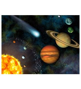 3D Solar System Contains The Sun And Nine Planets - ID # 28032741