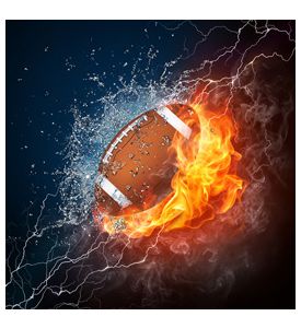 Football Ball In Fire And Water - ID # 29333902