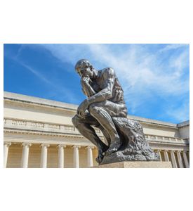 Rodin Thinker Statue - ID # 43627219