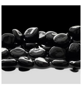 Black Stones On Calm Water Background - ID # 53410710