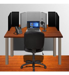 Go-Cast TC - Desktop Free Standing Module Kit  for TeleCommuters - 1 Hinged (2)1'x2' (1)2'x2'  - 2 Hinged (2) 1'x2' - 16 sq ft 