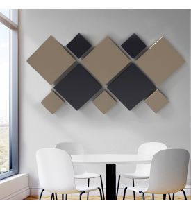 Acoustic Panel - 10 pc sound absorbing panels, Style: BUTTERFLY IN SUEDE - Covers 25 Sq. Feet.