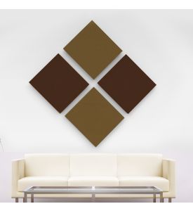 Acoustic Panels - 4 pc Acoustical sound panels Style: DIAMOND IN SUEDE - Covers 16 Sq. Feet.