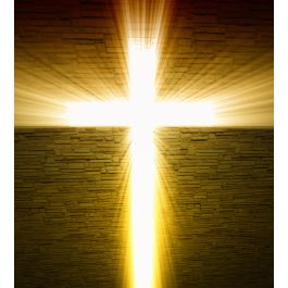 Fine Image Of Christian Cross Of Light Background - ID # 17762116